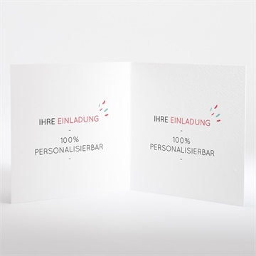 Hochzeitseinladung blanco 15x15cm (n46126) - Vue 2