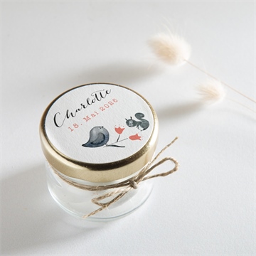 Sticker Geburt blumenkranz rosa - Vue 2