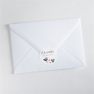 Sticker Geburt blumenkranz rosa - Vue 3