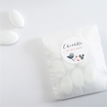 Sticker Geburt blumenkranz rosa - Vue 4