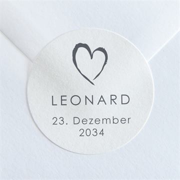 Sticker Geburt unser herz