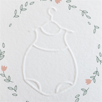 Geburtskarte blumenverzierung - Vue 2