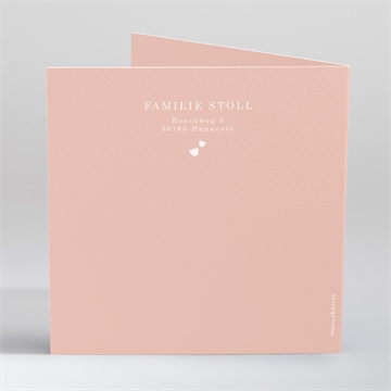 Geburtskarte blumenverzierung - Vue 4