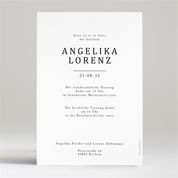 Hochzeitseinladung vor dem objektiv - Vue 2