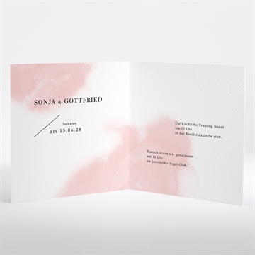 Hochzeitseinladung schwarz und pastell - Vue 2