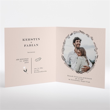 Hochzeitseinladung in pink und weiß - Vue 2