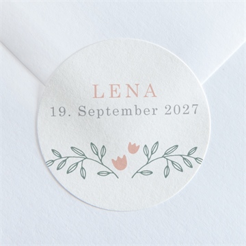 Sticker Geburt blumenverzierung