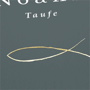 Einladung Taufe fisch - Marquage à chaud OR