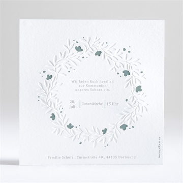 Einladung Kommunion smaragdprägung - Vue 3