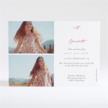 Einladung Konfirmation kupferblätter - vue 4