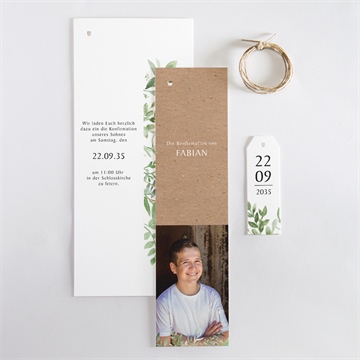 Einladung Konfirmation kraftpapier - vue 4