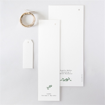 Einladung Konfirmation zarte olivenblätter - Vue 5