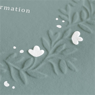 Einladung Konfirmation smaragder blumenkranz - Vue 2