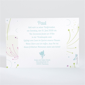 Einladung Konfirmation blaue konfirmation - Vue 2