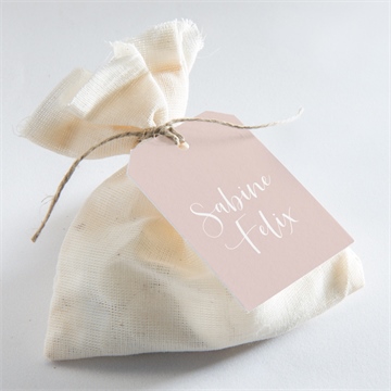 Geschenkanhänger Hochzeit zartrosa und kupfer - Vue 2