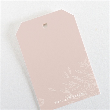 Geschenkanhänger Hochzeit zartrosa und kupfer - Vue 3