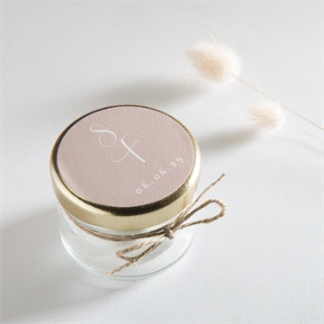 Aufkleber Hochzeit zartrosa und kupfer - Vue 2