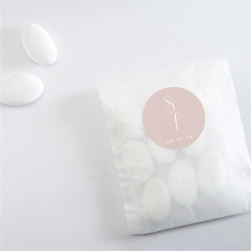 Aufkleber Hochzeit zartrosa und kupfer - Vue 4