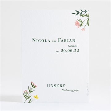 Save the Date Karte wilde blumen - Vue 2