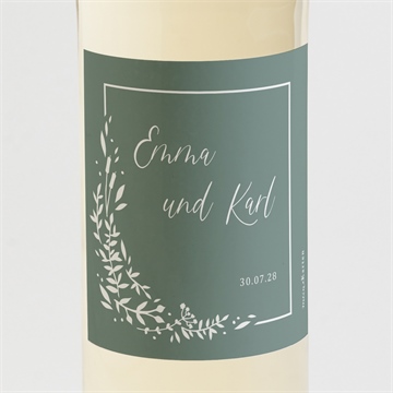 Flaschenetikett Hochzeit poetisch & elegant