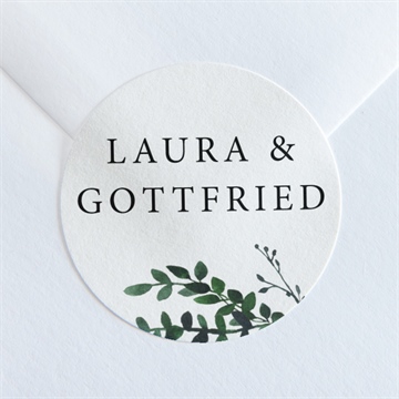 Aufkleber Hochzeit waldrand