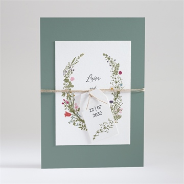 Hochzeitseinladung gravur mit ländlichem motiv