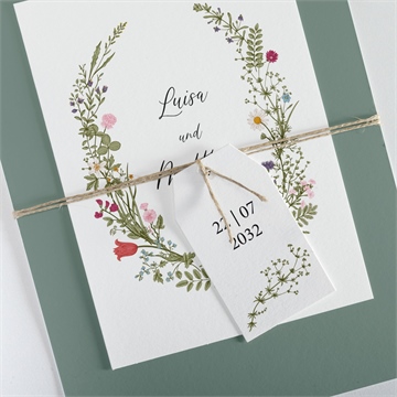 Hochzeitseinladung gravur mit ländlichem motiv - Vue 2