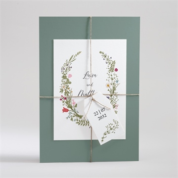 Hochzeitseinladung gravur mit ländlichem motiv - Vue 3