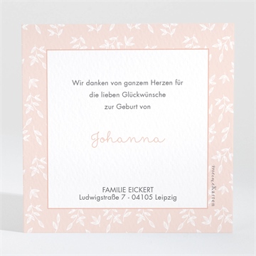 Dankeskarte Geburt einfacher rahmen und foto