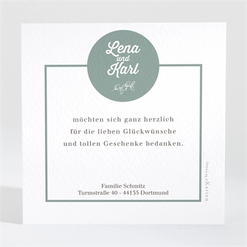 Dankeskarte Geburt fröhliches mosaik