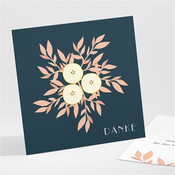 Dankeskarte Geburt tiefe eleganz