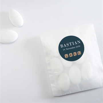 Sticker Geburt kleine vintage würfel - Mise en situation