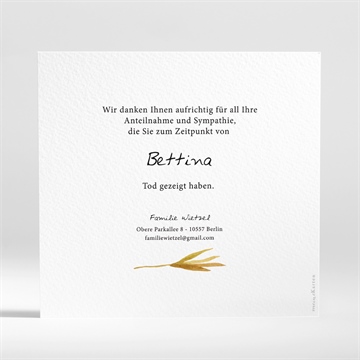 Trauerdanksagung farandole - Vue 2