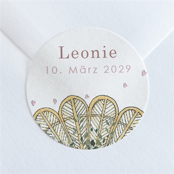 Sticker Geburt wiege mädchen