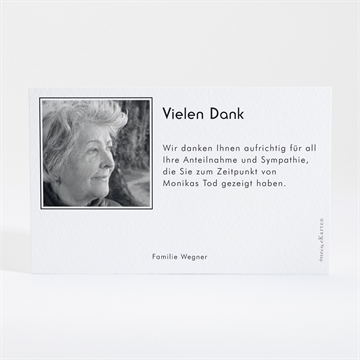 Trauerdanksagung silberne initiale - Vue 2