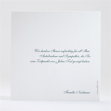 Trauerdanksagung zartes monogramm - Vue 2