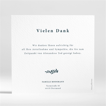 Trauerdanksagung blätterzweig - vue 2