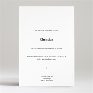 Trauerkarte klassisches porträt - vue 2