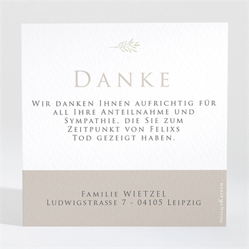 Trauerdanksagung hommage - quadrat klein - vue 2