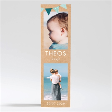 Einladung Taufe blaue girlande - magnet