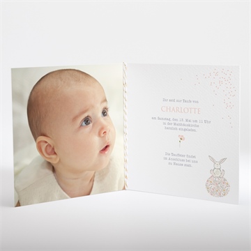 Einladung Taufe kleines kaninchen - Vue 2