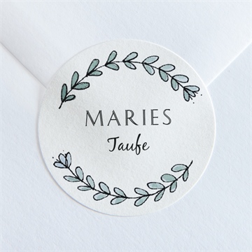 Aufkleber Taufe kleines programm