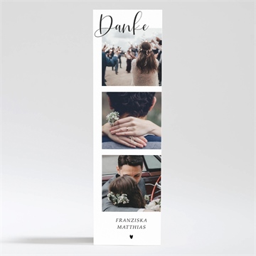 Dankeskarte Hochzeit weiße blüten - magnet 1