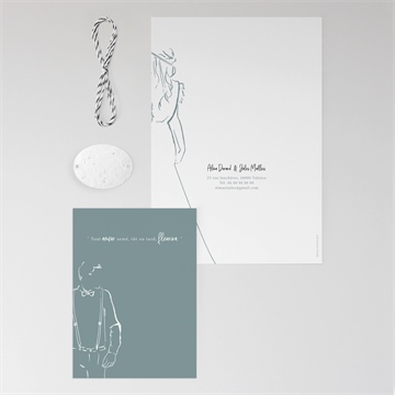 Hochzeitseinladung liebeszeichnung - Vue 4