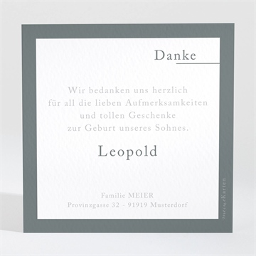 Dankeskarte Geburt ich will wachsen - Vue 2