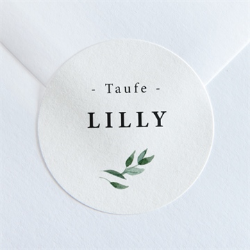 Aufkleber Taufe naturbezogen