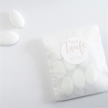 Aufkleber Taufe kupfer schrift - Vue 4