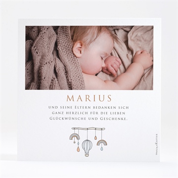 Dankeskarte Geburt schöne deko - vue 3