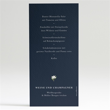 Menükarte Hochzeit nachtblumen - Vue 2