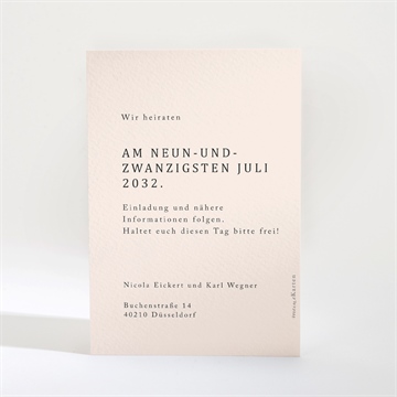 Save the Date Karte umarmung - Vue 2